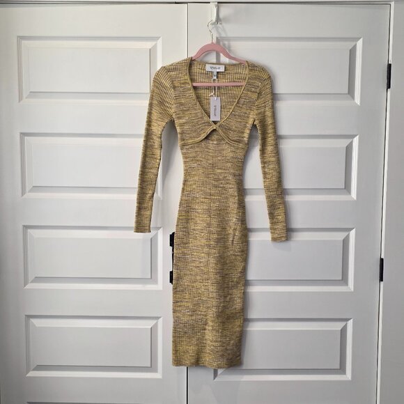 NWT: Derek Lam 10 Crosby Geovana Long Sleeve Cut Out Sweater Dress - Picture 9 of 12